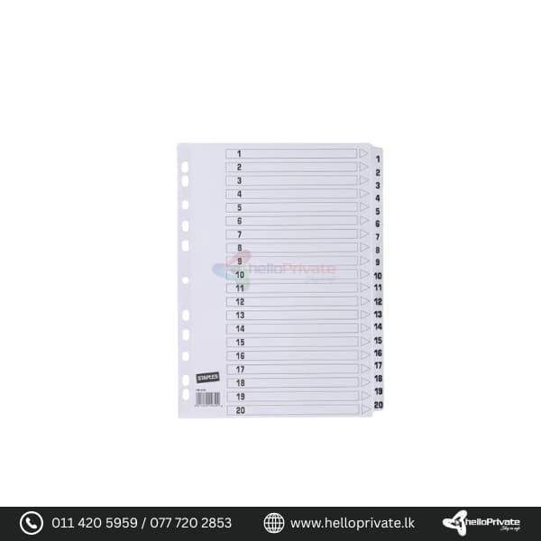 File Separator Plastic 1to20